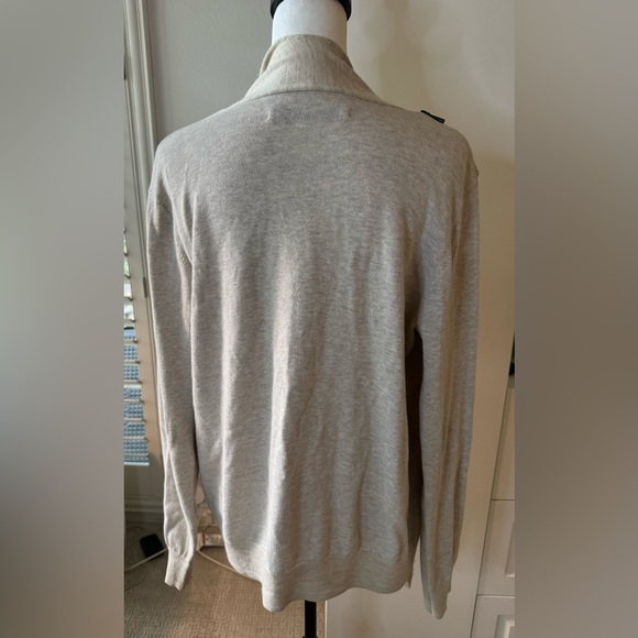 All Saints Drina Kandi Beige Knit Asymmetrical Cardigan Size 10 - Picture 4 of 7